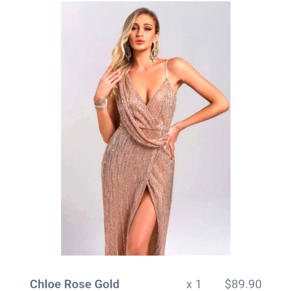 Metallic gold dress